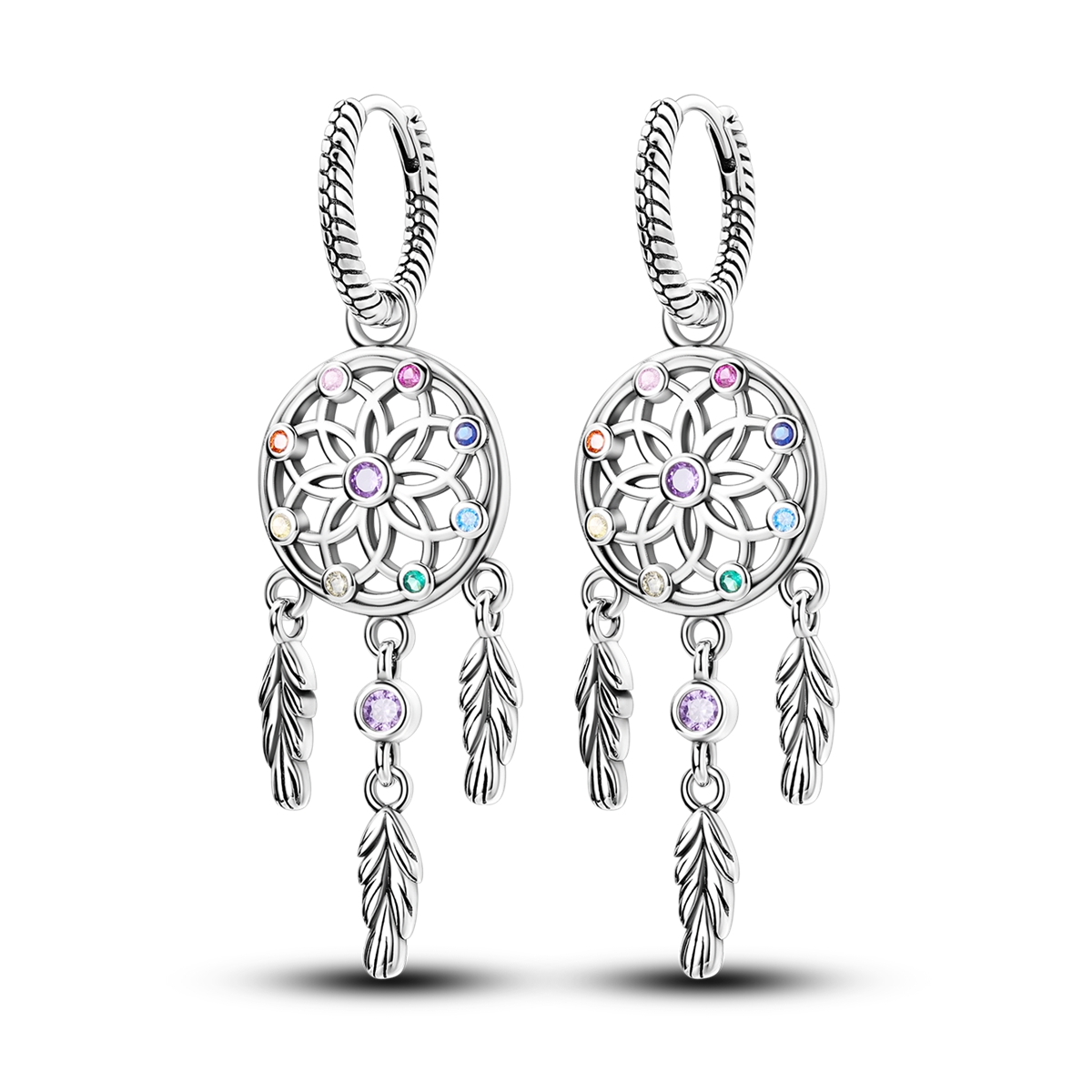Ethnic Fashion Jewellery - Серьги-кольца из стерлингового серебра 925 пробы