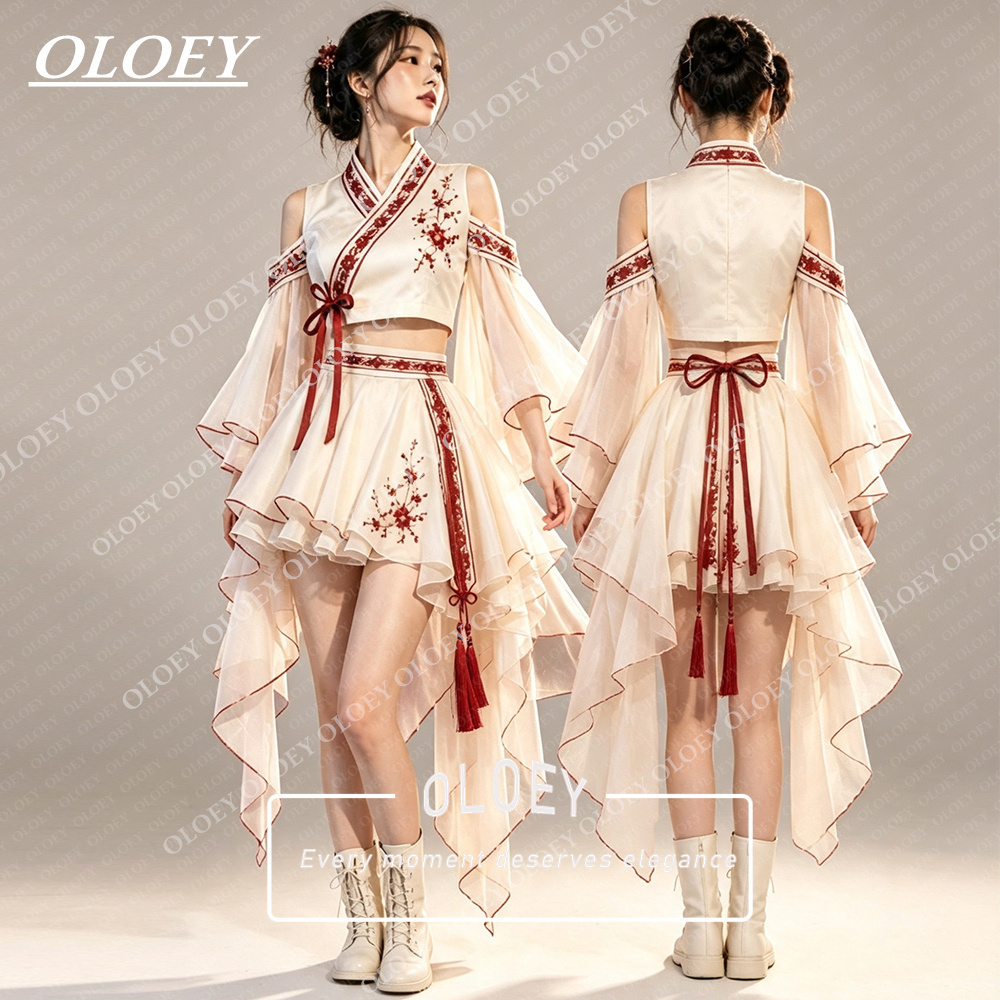 OLOEY Современный красный ханб – обзор и цена Hanbok Modern Set