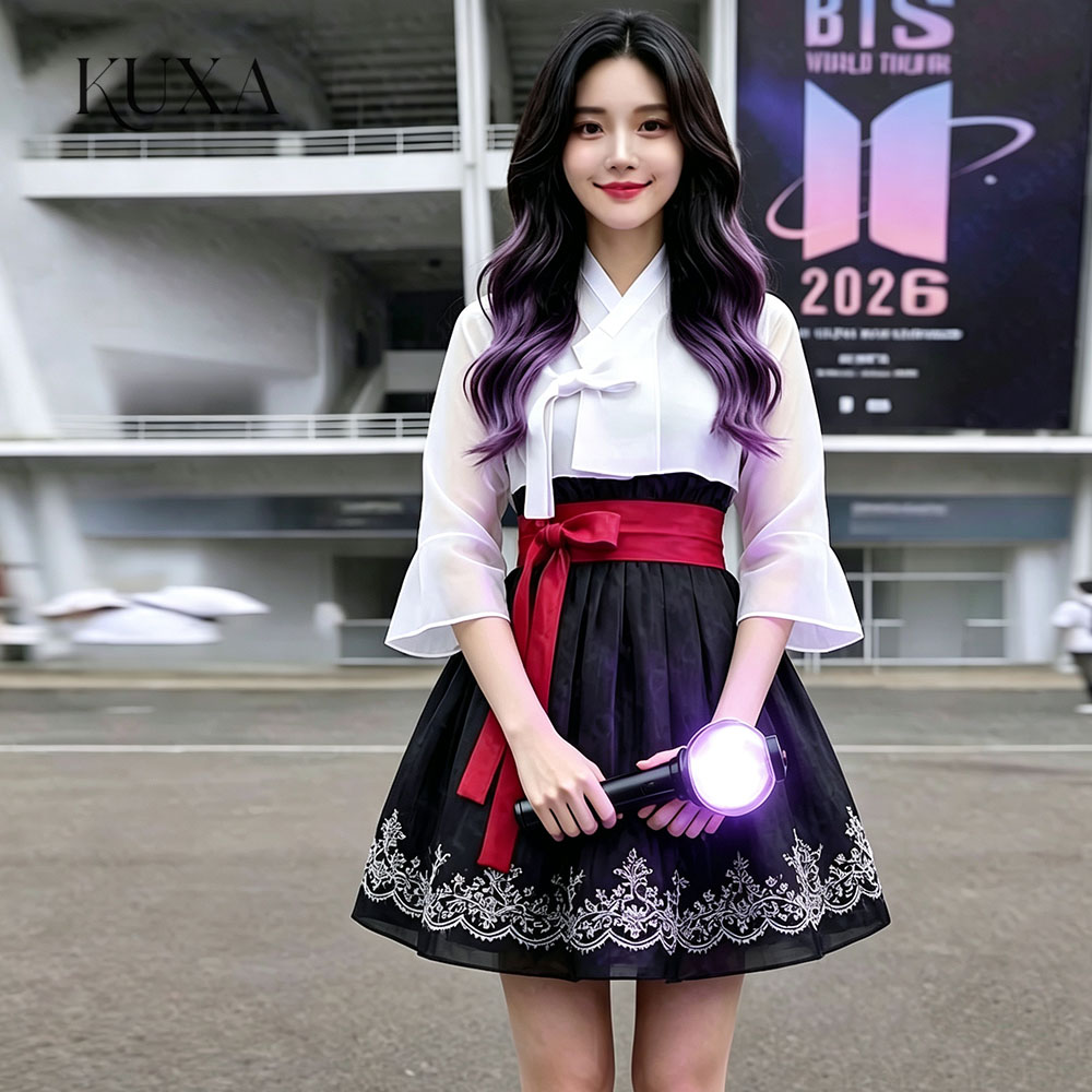 Корейское платье-ханбок KUXA M – обзор и цена Hanbok Modern Set