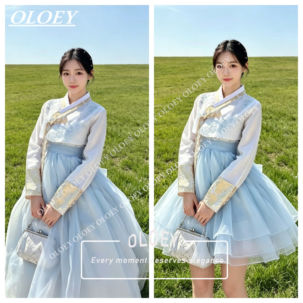 OLOEY Элегантный светло-голубо – обзор и цена Hanbok Modern Set